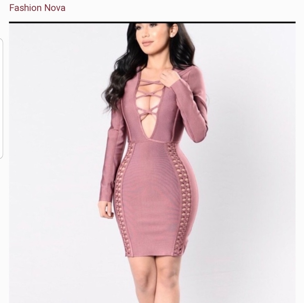 Fashion Nova Unapologetic Bandage Dress..